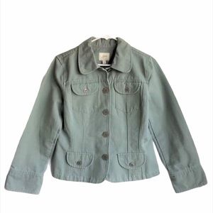 J. Jill Sage Canvas Jacket-Sz S